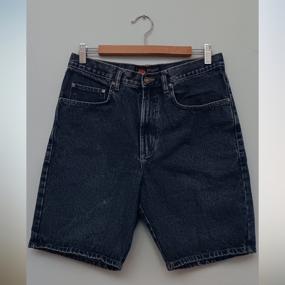 Route 66 Men's Relaxed Fit Jean Shorts Mid Blue 32